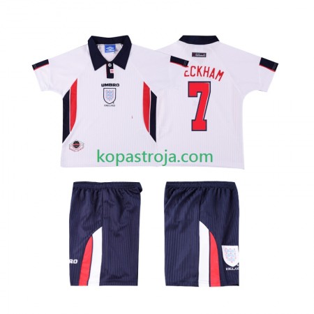 Billiga Fotbollströjor England Beckham 7 Retro Barn Hemma tröja 1998 Kortärmad